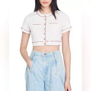 (NWT) Sandro Elsa Cropped Cardigan Size: 2/M